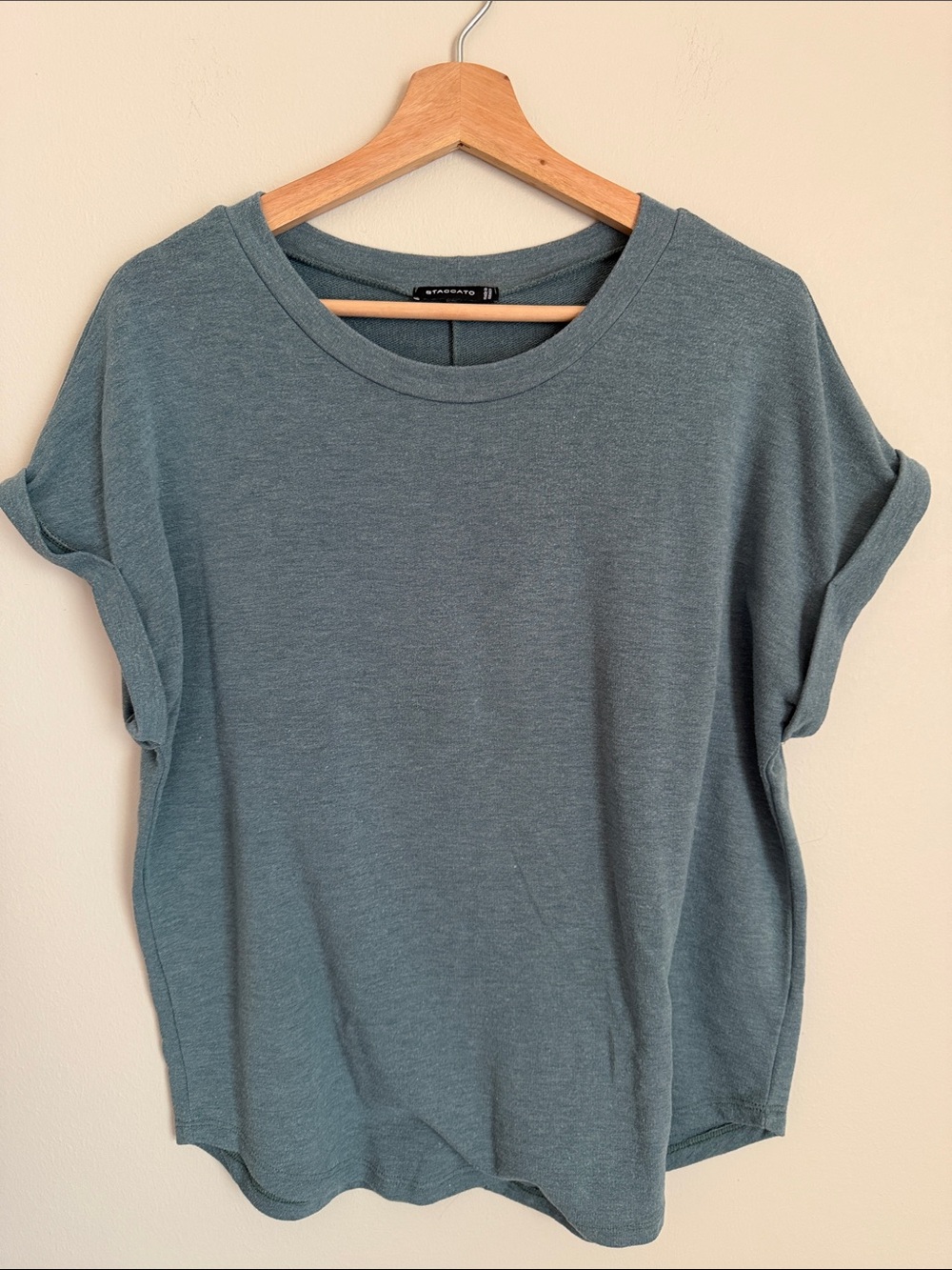 Staccato Heathered Teal Short-Sleeve Crew Tee